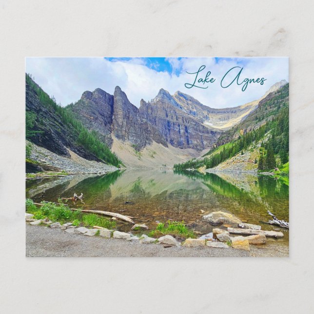 See Agnes Alberta Canadian Rockies Postkarte (Vorderseite)