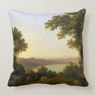 See Albano, Italien, 1777 (Öl auf Leinwand) Kissen
