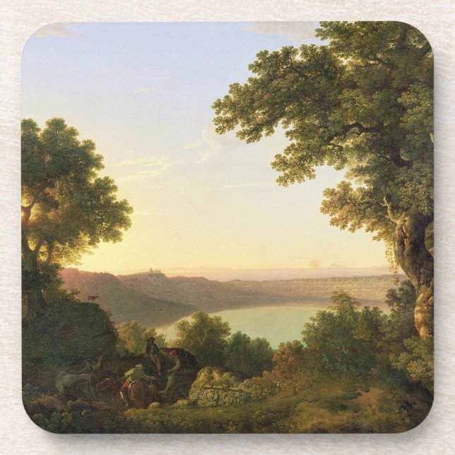 See Albano, Italien, 1777 (Öl auf Leinwand) Untersetzer (Vorderseite)