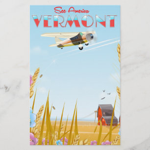 "See America" Vermont Rural Reiseplakat Briefpapier