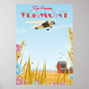 "See America" Vermont Rural Reiseplakat Poster
