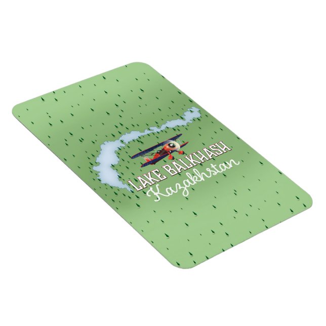 See Balkhash Kasachstan Schifffahrtskarte Magnet (Rechte Seite)