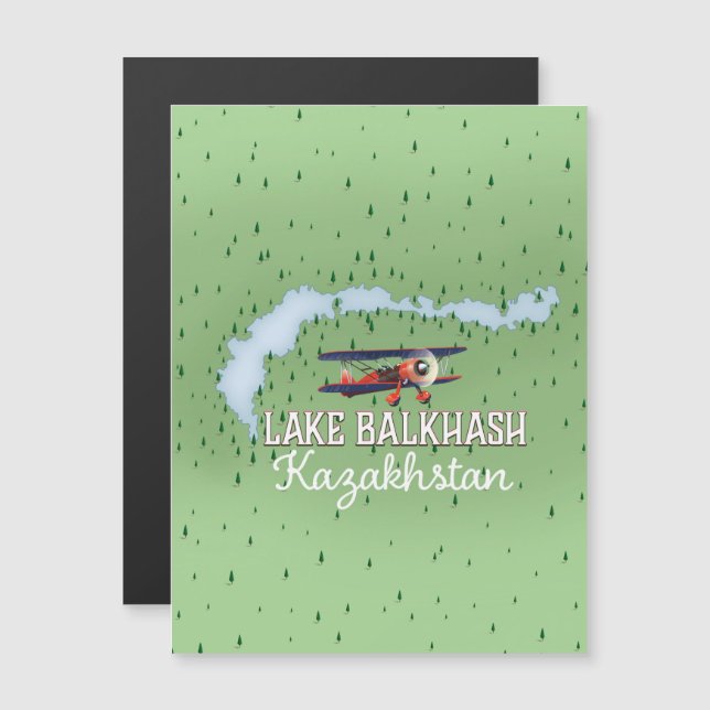 See Balkhash Kasachstan Schifffahrtskarte Magnetkarte (Vorne/Hinten)