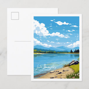 See Banyoles Ibiza Spanien Jahrgang Reise Ort Postkarte
