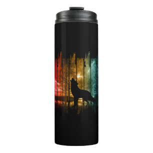 SEE BÄUME WOLF HEULEN THERMOSBECHER