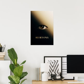 "See Beyond" - Minimalistische Augen Mauer Kunst Poster