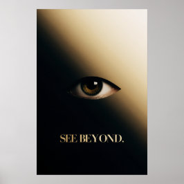 "See Beyond" - Minimalistische Augen Mauer Kunst Poster