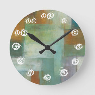 See-blaues Wesentliches II Runde Wanduhr