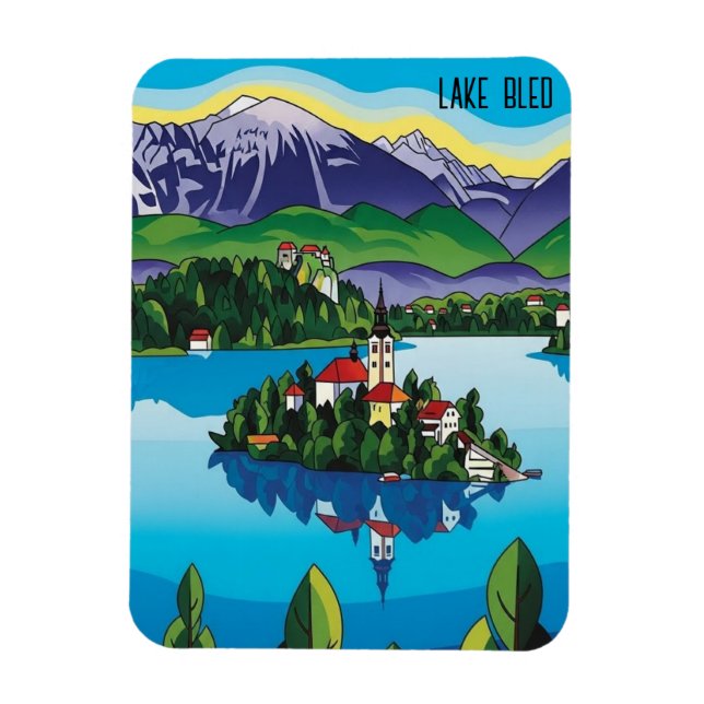 See Bled Slowenien Magnet (Vertikal)