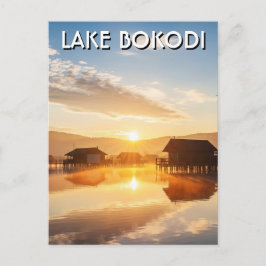 See Bokodi Ungarn Sonnenuntergang Postkarte