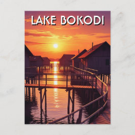 See Bokodi Ungarn Sonnenuntergang Postkarte