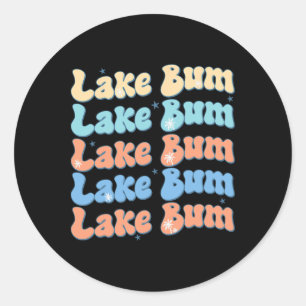 See Bum Retro Groovy Seelenleben Sommer Stimmung Runder Aufkleber