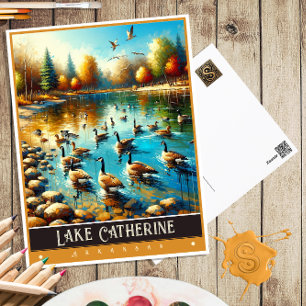 See Catherine, Arkansas   Vintage Malerei Postkarte