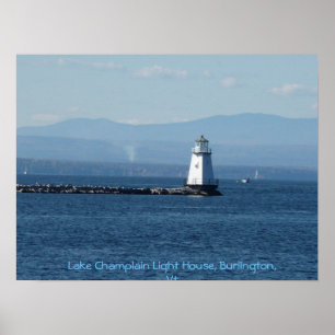 See Champlain helles Haus, Burlington, Vt Poster