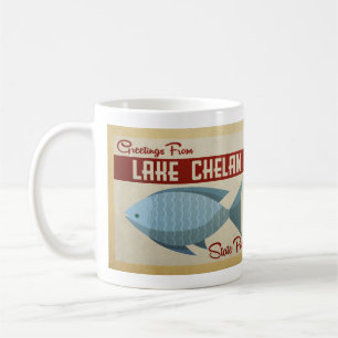 See Chelan Staats-Park-Fisch-Vintage Reise Kaffeetasse