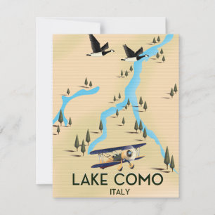See Como Italien Karte Reiseplakat