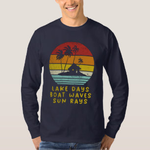 See Days Boat Waves Sun Rays Nautic T-Shirt
