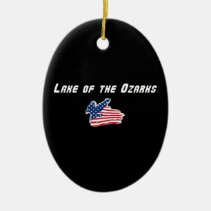 See des Ozark Missouri Patriotischer Adler Keramik Ornament