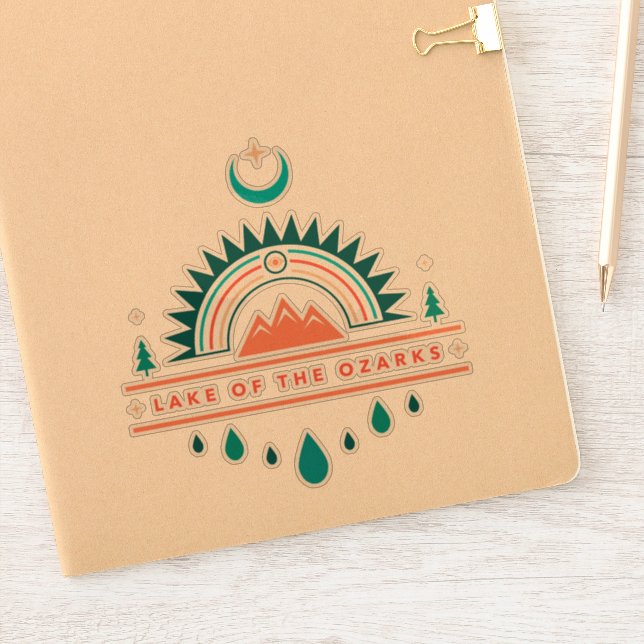 See des Ozarks boho Regenbogenmondes Aufkleber (Notizbuch)