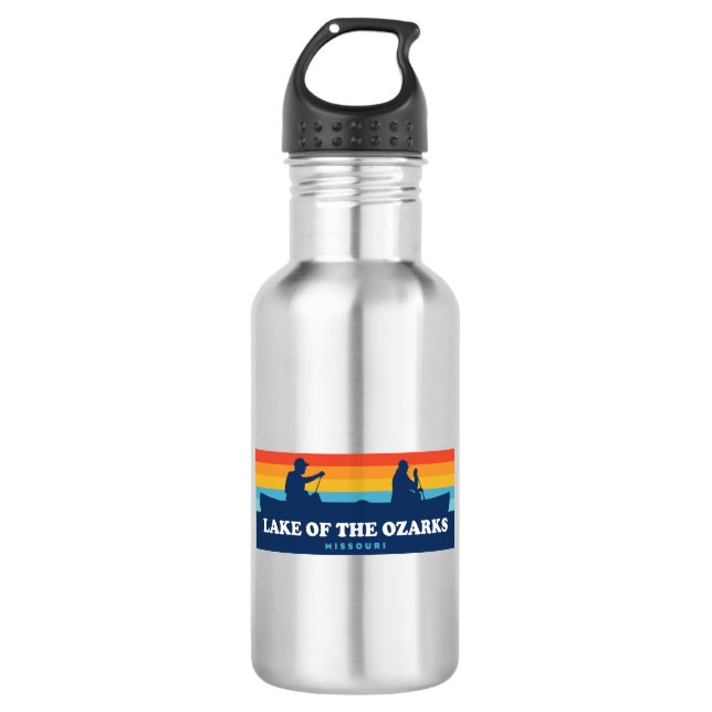 See des Ozarks Missouri Kanus Edelstahlflasche (Vorderseite)