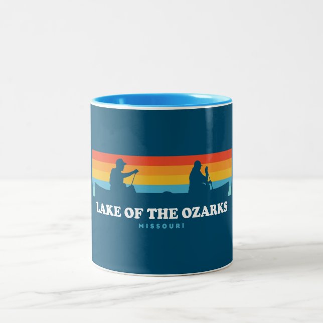 See des Ozarks Missouri Kanus Zweifarbige Tasse (Mittel)