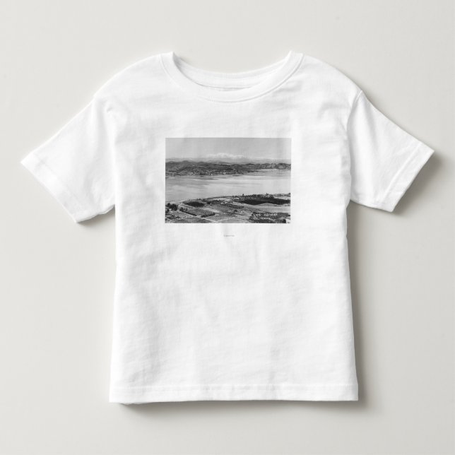 See Elsinore, CAluftstadt und See-Ansicht Kleinkind T-shirt (Vorderseite)