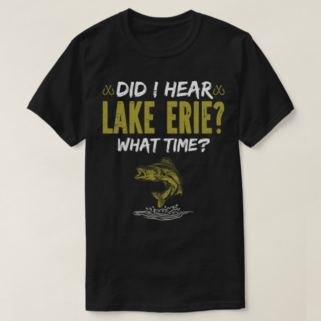 See Erie Fischen Männer Funny Walleye Fischen T-Shirt (Design vorne)