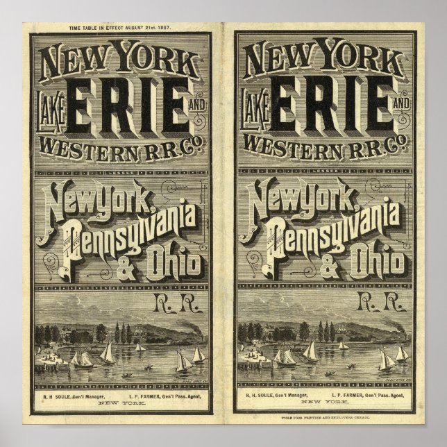 See Erie und Western Eisenbahn Poster (Vorne)