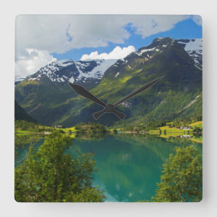 See Floen, Norwegen Quadratische Wanduhr