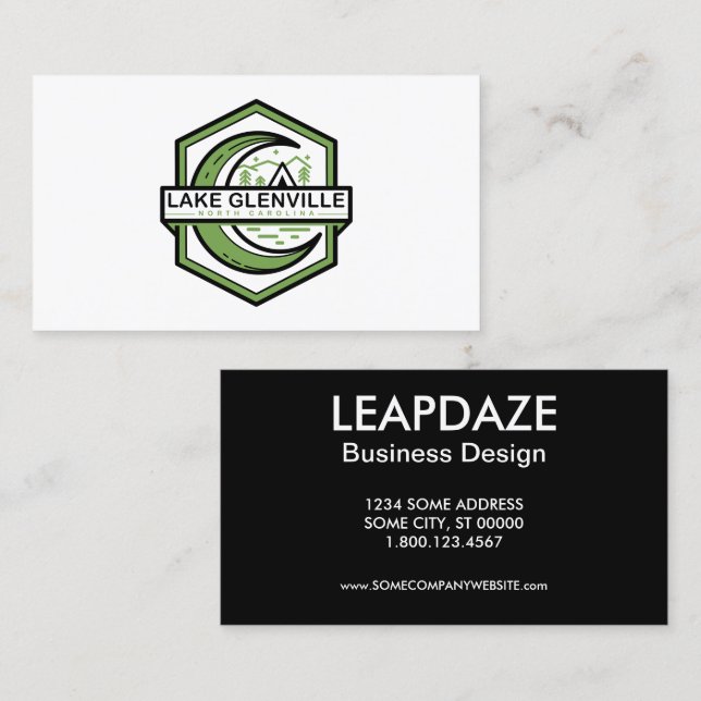 SEE GLENVILLE NC Mond hexa Visitenkarte (Vorne/Hinten)