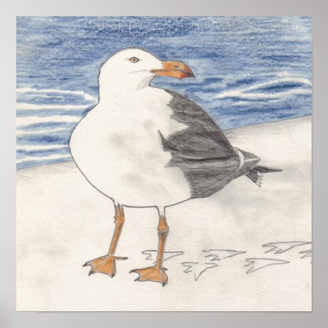 SEE-GULL-Druck (15" x 15") Poster (Vorne)