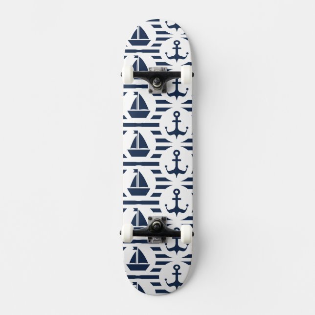 See im blauen Muster Skateboard (Vorderseite)
