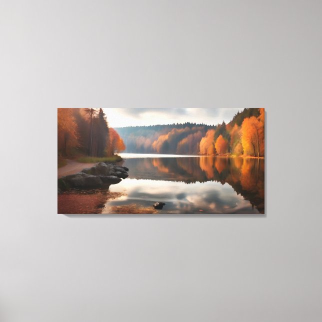 See im Herbst Leinwanddruck (Vorderseite)