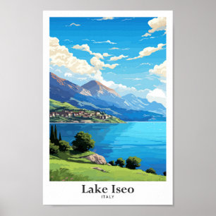 See Iseo Italien Reisen Vintage Illustration Poster