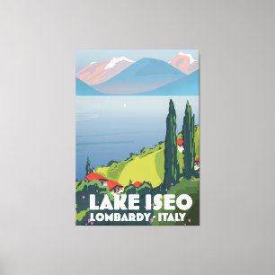 See Iseo, Lombardei Italien Reiseplakat Leinwanddruck