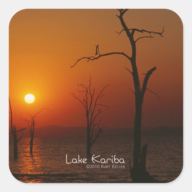 See Kariba Quadratischer Aufkleber (Vorderseite)