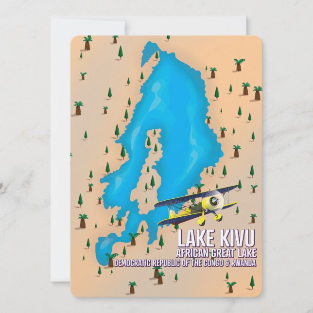See Kivu Great African Lake Reise Karte. (Vorderseite)