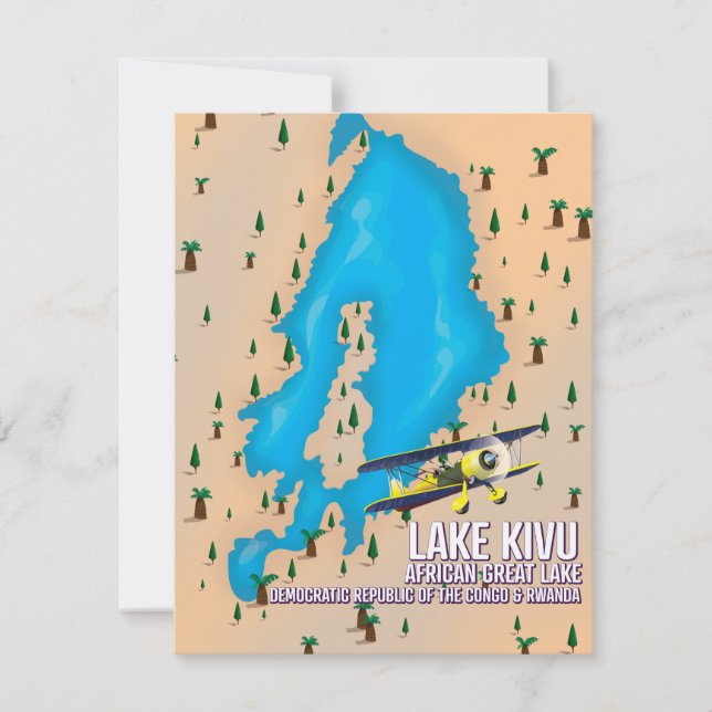 See Kivu Great African Lake Reise Karte. (Vorderseite)