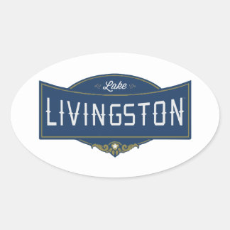 See Livingston Ovaler Aufkleber