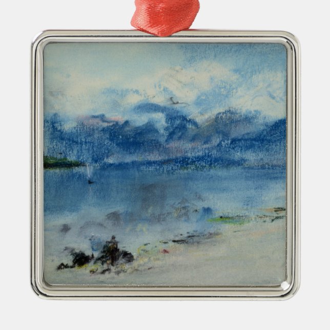 See Maggiore Silbernes Ornament (Vorne)