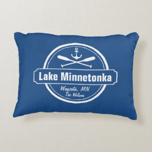 See Minnetonka Minnesota Ankerstadt und -name Zierkissen