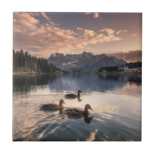 See Misurina Dolomites, Italien Fliese
