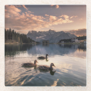 See Misurina Dolomites, Italien Glasuntersetzer