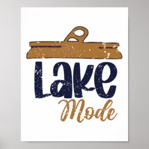 See-Modus Camping Camper See Leben Sommerurlaub Poster