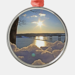 See Ozark Weihnachtsverzierung Silbernes Ornament
