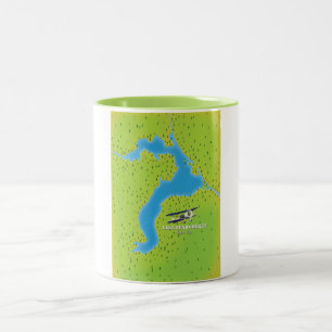 See Pend Idaho See Karte Zweifarbige Tasse