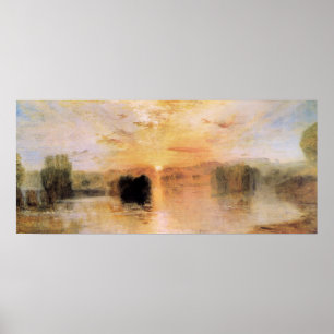 See Petworth Sonnenuntergang durch Joseph Mallord Poster