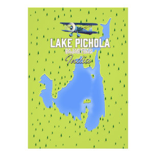 See Pichola, Indien Reiseplakatkarte. Fotodruck