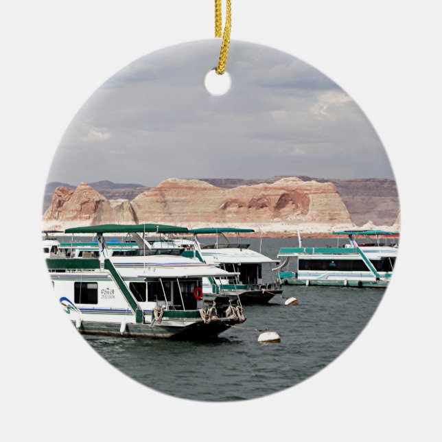 See-Powell-Hausboot, Arizona, USA 4 Keramik Ornament (Vorne)