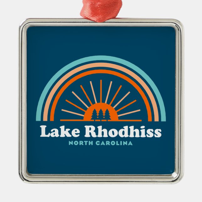 See Rhodhiss North Carolina Rainbow Ornament Aus Metall (Vorne)